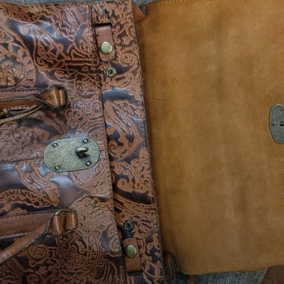 Authentic Patricia Nash Tooled Vienna Satchel - Picture 10 of 10